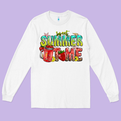 Summer Time Long Sleeve Tee Designed By Cowhidedigitalart