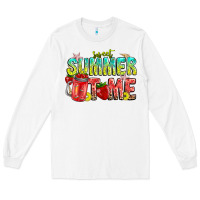 White summer time Long Sleeve Tee - CowhideDigitalArt