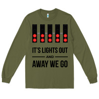 Army Green it's lights out and away we go Long Sleeve Tee - linhVisuals