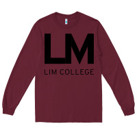Burgundy lim college Long Sleeve Tee - linhVisuals