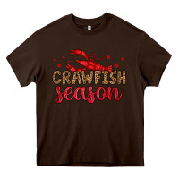 Chocolate Brown crawfish season Heavy Core Tee - OliviaCreatesArt