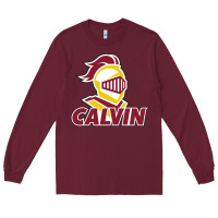 Burgundy calvin knights cu Long Sleeve Tee - linhVisuals