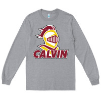 Heather Grey calvin knights cu Long Sleeve Tee - linhVisuals