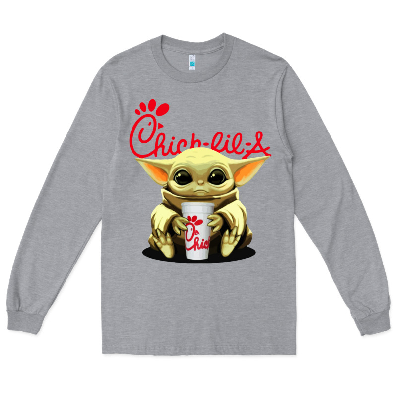 Baby Yoda Hold Long Sleeve Tee by linhVisuals | Teevron