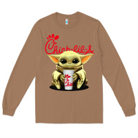 Toasted Coconut baby yoda hold Long Sleeve Tee - linhVisuals