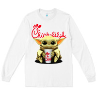 White baby yoda hold Long Sleeve Tee - linhVisuals