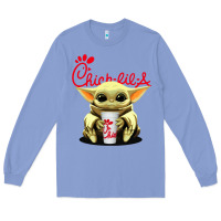 Colony Blue baby yoda hold Long Sleeve Tee - linhVisuals