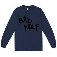 Navy bad wolf racerback Long Sleeve Tee - linhVisuals