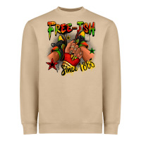 Mushroom Free-ish since 1865 Juneteenth black girl sneakers Heavyweight Sweatshirt - RanaPortraitStore