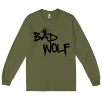 Army Green bad wolf racerback Long Sleeve Tee - linhVisuals