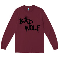 Burgundy bad wolf racerback Long Sleeve Tee - linhVisuals