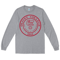Heather Grey olivet college vectorized Long Sleeve Tee - linhVisuals