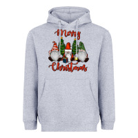 Heather Grey Merry Christmas Gnomes Heavyweight Hoodie - RanaPortraitStore