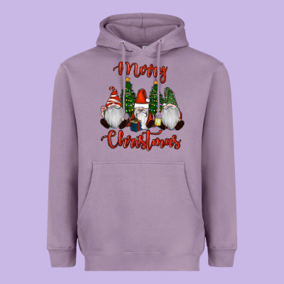 Merry Christmas Gnomes Heavyweight Hoodie Designed By Ranaportraitstore