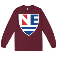 Burgundy new england college shield vectorized Long Sleeve Tee - linhVisuals