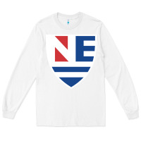 White new england college shield vectorized Long Sleeve Tee - linhVisuals