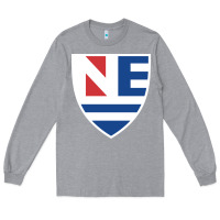 Heather Grey new england college shield vectorized Long Sleeve Tee - linhVisuals