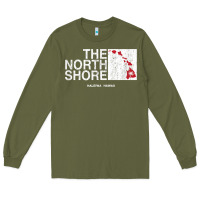 Army Green hawaii islands north shore haleiwa vintage style t shirt Long Sleeve Tee - linhVisuals