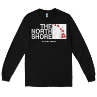 Black hawaii islands north shore haleiwa vintage style t shirt Long Sleeve Tee - linhVisuals