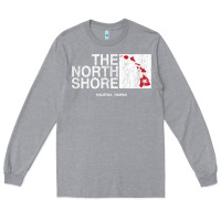 Heather Grey hawaii islands north shore haleiwa vintage style t shirt Long Sleeve Tee - linhVisuals