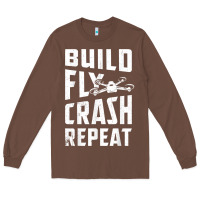 Chestnut drone tshirt shirts for multicopter boy men kids fpv pilot t shirt Long Sleeve Tee - linhVisuals