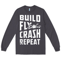 Smoke drone tshirt shirts for multicopter boy men kids fpv pilot t shirt Long Sleeve Tee - linhVisuals
