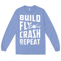 Colony Blue drone tshirt shirts for multicopter boy men kids fpv pilot t shirt Long Sleeve Tee - linhVisuals