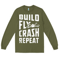 Army Green drone tshirt shirts for multicopter boy men kids fpv pilot t shirt Long Sleeve Tee - linhVisuals