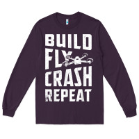 Plum drone tshirt shirts for multicopter boy men kids fpv pilot t shirt Long Sleeve Tee - linhVisuals