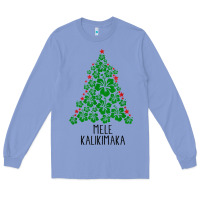 Colony Blue hawaiian christmas tree mele kalikimaka hawaii tropical t shirt Long Sleeve Tee - linhVisuals