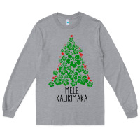 Heather Grey hawaiian christmas tree mele kalikimaka hawaii tropical t shirt Long Sleeve Tee - linhVisuals