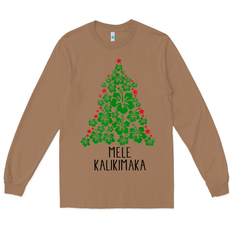 Hawaiian Christmas Tree Mele Kalikimaka Hawaii Tropical T Shirt Long Sleeve Tee by linhVisuals | Teevron