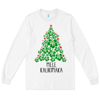 White hawaiian christmas tree mele kalikimaka hawaii tropical t shirt Long Sleeve Tee - linhVisuals