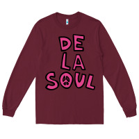 Burgundy de la soul merchandise Long Sleeve Tee - linhVisuals