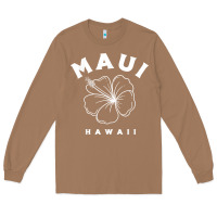 Toasted Coconut hawaii flower for women hibiscus maui hawaii t shirt Long Sleeve Tee - linhVisuals