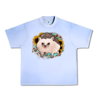 Grape Ice hedgehog with sunflowers and leopard Urban Heavy Tee - Jasminsmagicworld