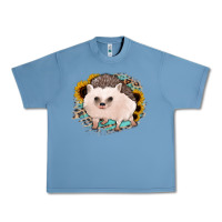 Pebble Blue hedgehog with sunflowers and leopard Urban Heavy Tee - Jasminsmagicworld