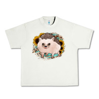Pistachio hedgehog with sunflowers and leopard Urban Heavy Tee - Jasminsmagicworld