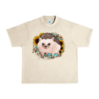 Sandshell hedgehog with sunflowers and leopard Urban Heavy Tee - Jasminsmagicworld