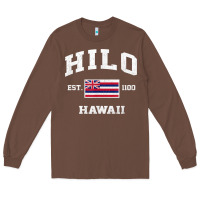 Chestnut hilo hawaii hi vintage state athletic style t shirt Long Sleeve Tee - linhVisuals