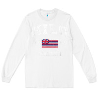 White hilo hawaii hi vintage state athletic style t shirt Long Sleeve Tee - linhVisuals
