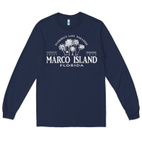 Navy marco island fl florida's last paradise paradise coast raglan baseball Long Sleeve Tee - linhVisuals
