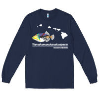 Navy humuhumunukunukuapua'a hawaii state fish t shirt Long Sleeve Tee - linhVisuals