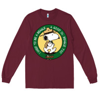 Burgundy beagle scout patrol wood badge Long Sleeve Tee - linhVisuals