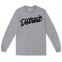 Heather Grey DETROIT Long Sleeve Tee - linhVisuals