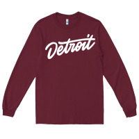 Burgundy DETROIT Long Sleeve Tee - linhVisuals