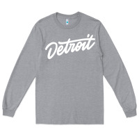 Heather Grey DETROIT Long Sleeve Tee - linhVisuals