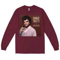 Burgundy conway twitty the best of conway Long Sleeve Tee - linhVisuals