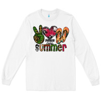 White peace love summer Long Sleeve Tee - CowhideDigitalArt
