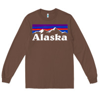 Chestnut alaska retro vintage mountains & outdoors wilderness state Long Sleeve Tee - linhVisuals